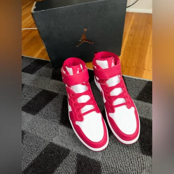 Jordan 1 High FlyEase Cardinal Red Men’s 15 - Picture 2 of 7